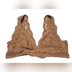 Auden Lace Tan Unlined Bralette Size M